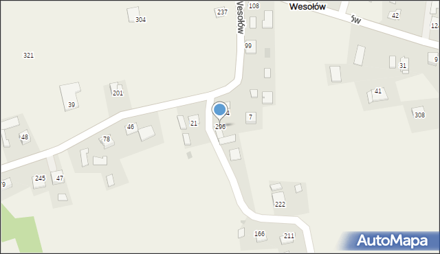 Wesołów, Wesołów, 296, mapa Wesołów