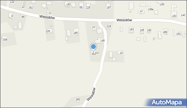 Wesołów, Wesołów, 312, mapa Wesołów