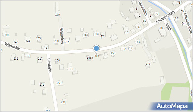 Wesołów, Wesołów, 323, mapa Wesołów