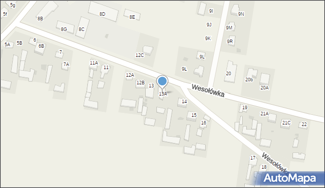 Wesołówka, Wesołówka, 13A, mapa Wesołówka