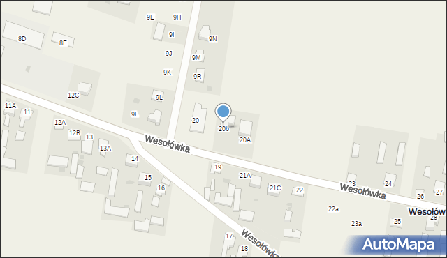 Wesołówka, Wesołówka, 20b, mapa Wesołówka
