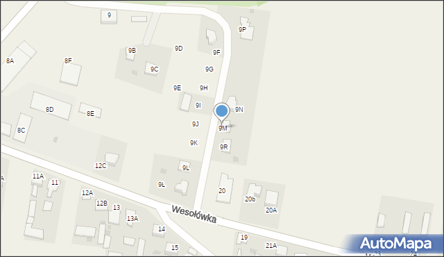 Wesołówka, Wesołówka, 9M, mapa Wesołówka
