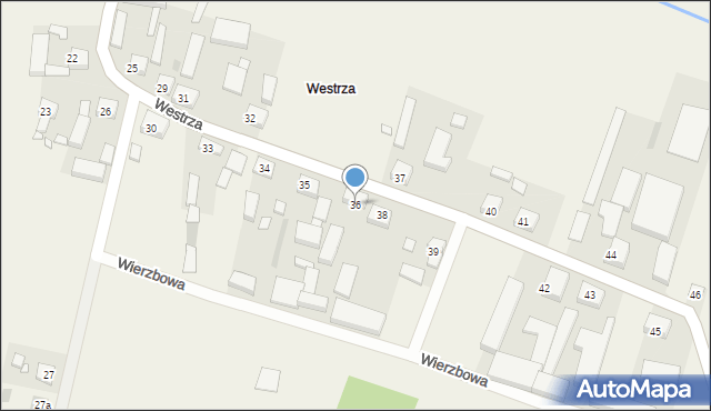 Westrza, Westrza, 36, mapa Westrza