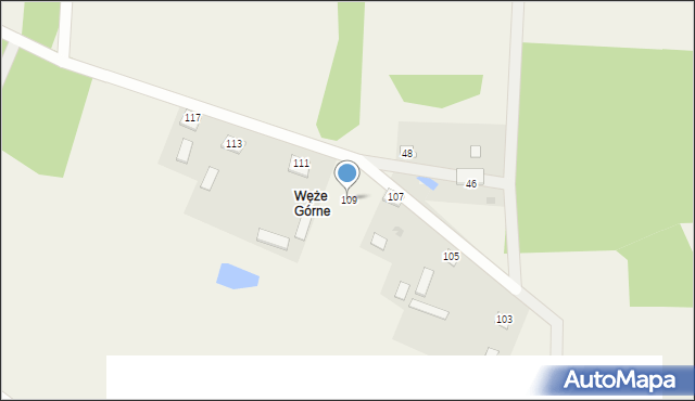 Węże, Węże, 109, mapa Węże
