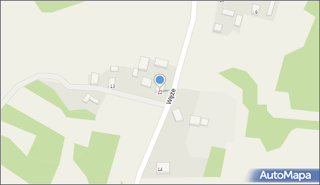 Węże, Węże, 12, mapa Węże