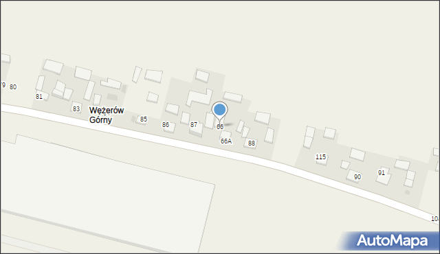 Wężerów, Wężerów, 66, mapa Wężerów