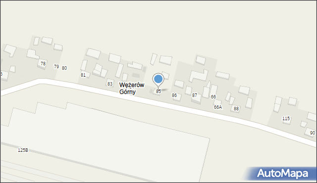 Wężerów, Wężerów, 85, mapa Wężerów