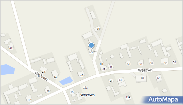 Wężewo, Wężewo, 47, mapa Wężewo