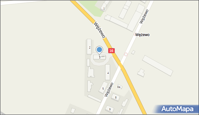 Wężewo, Wężewo, 3, mapa Wężewo