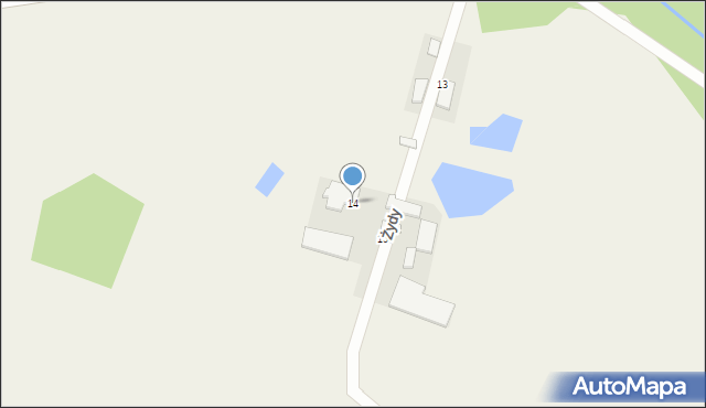 Wężewo, Wężewo, 14, mapa Wężewo