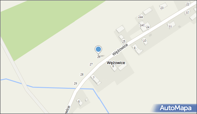 Wężowice, Wężowice, 26, mapa Wężowice