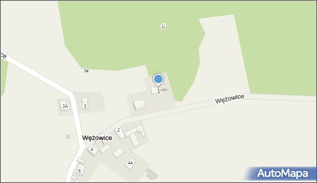 Wężowice, Wężowice, 1, mapa Wężowice