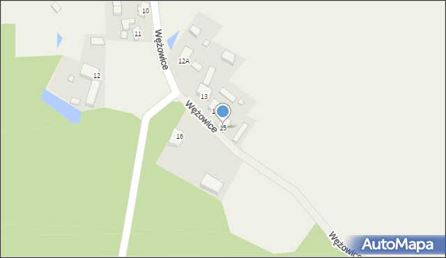 Wężowice, Wężowice, 15, mapa Wężowice