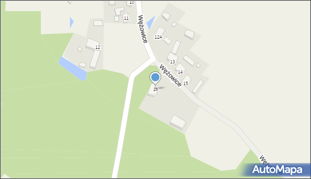 Wężowice, Wężowice, 16, mapa Wężowice