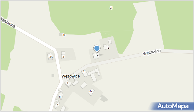 Wężowice, Wężowice, 1a, mapa Wężowice