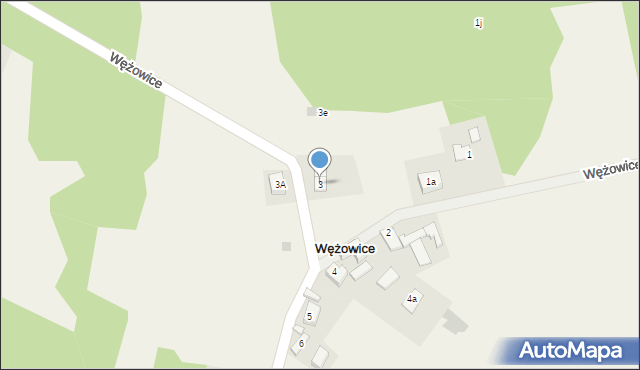 Wężowice, Wężowice, 3, mapa Wężowice