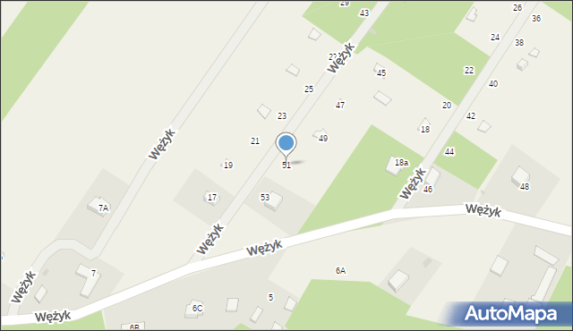 Wężyk, Wężyk, 51, mapa Wężyk