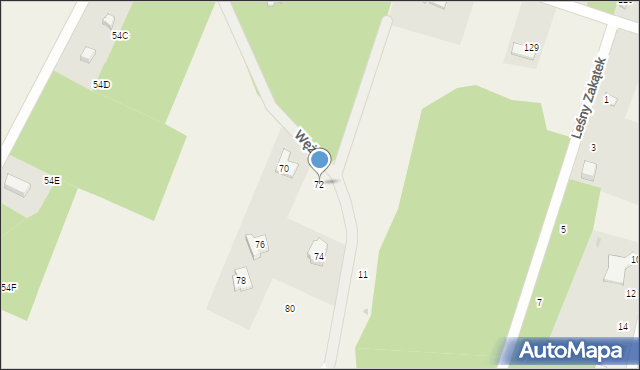 Wężyk, Wężyk, 72, mapa Wężyk