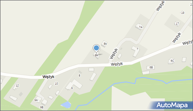 Wężyk, Wężyk, 8A, mapa Wężyk