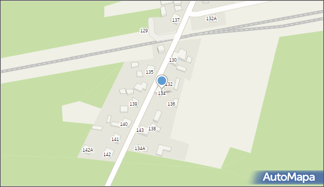 Wężyska, Wężyska, 134, mapa Wężyska