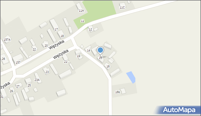 Wężyska, Wężyska, 15, mapa Wężyska