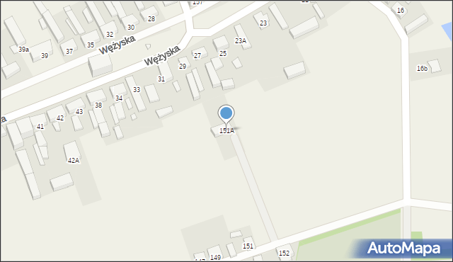 Wężyska, Wężyska, 151A, mapa Wężyska