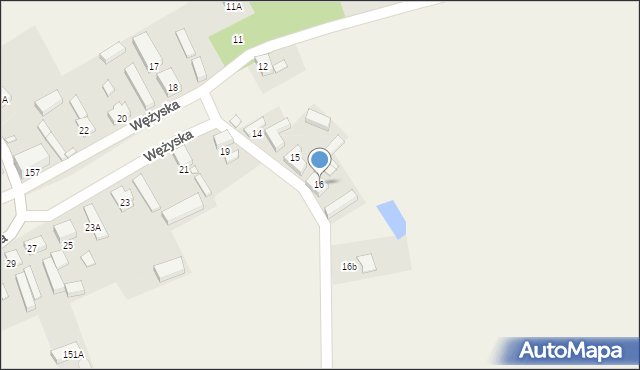 Wężyska, Wężyska, 16, mapa Wężyska