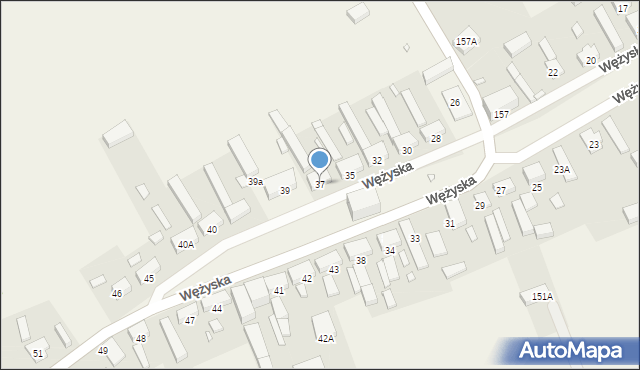 Wężyska, Wężyska, 37, mapa Wężyska