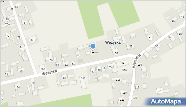 Wężyska, Wężyska, 57, mapa Wężyska