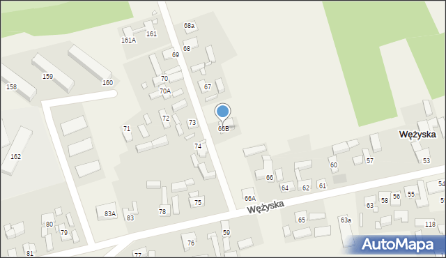 Wężyska, Wężyska, 66B, mapa Wężyska