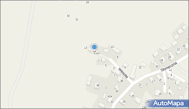 Więckowice, Wesoła, 9, mapa Więckowice