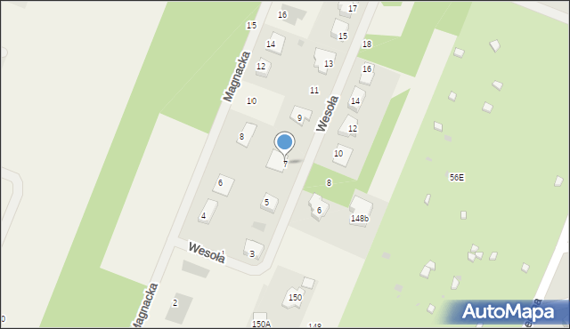 Wieliszew, Wesoła, 7, mapa Wieliszew