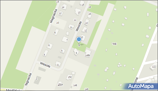Wieliszew, Wesoła, 8, mapa Wieliszew