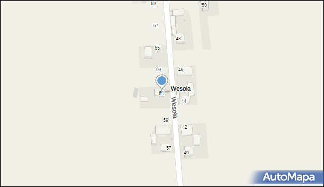 Wielmoża, Wesoła, 61, mapa Wielmoża
