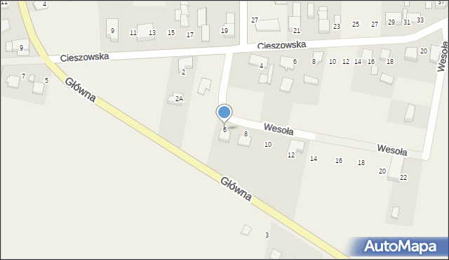 Wierzbie, Wesoła, 6, mapa Wierzbie