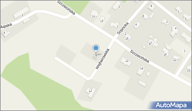 Wilcze, Wejherowska, 9, mapa Wilcze