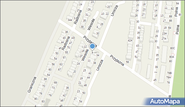 Wilczyce, Wesoła, 7, mapa Wilczyce