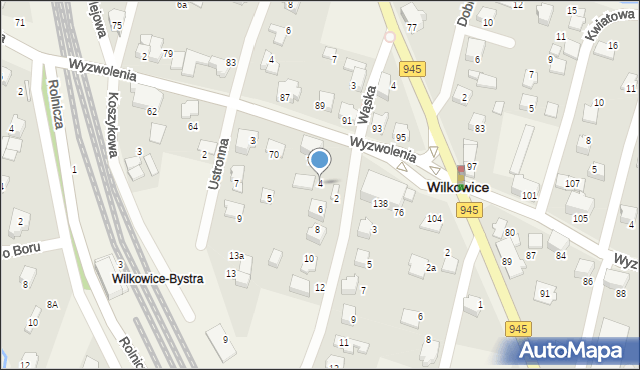 Wilkowice, Wesoła, 4, mapa Wilkowice