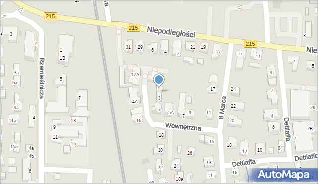 Władysławowo, Wewnętrzna, 3A, mapa Władysławowo
