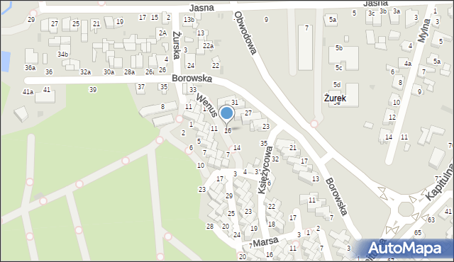 Włocławek, Wenus, 16, mapa Włocławka