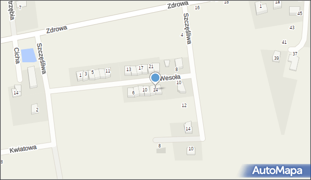 Wojkowice, Wesoła, 14, mapa Wojkowice