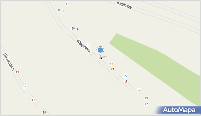 Wola Kalinowska, Węgielnik, 14, mapa Wola Kalinowska