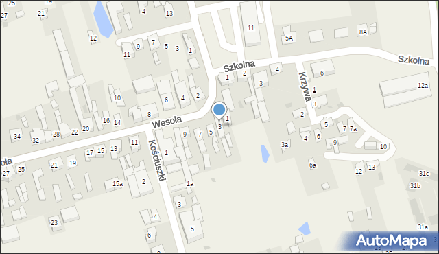 Wola Krzysztoporska, Wesoła, 3, mapa Wola Krzysztoporska