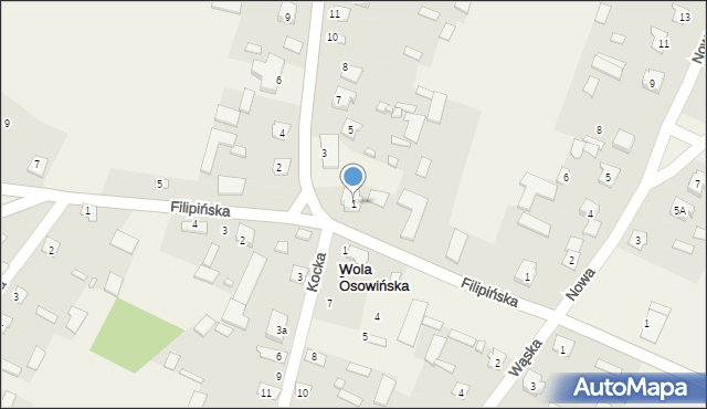 Wola Osowińska, Wesoła, 1, mapa Wola Osowińska