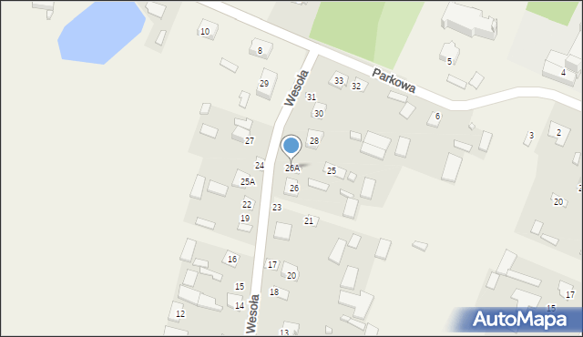 Wola Osowińska, Wesoła, 26A, mapa Wola Osowińska