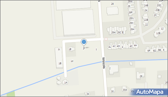 Wólka Kosowska, Wesoła, 1f, mapa Wólka Kosowska