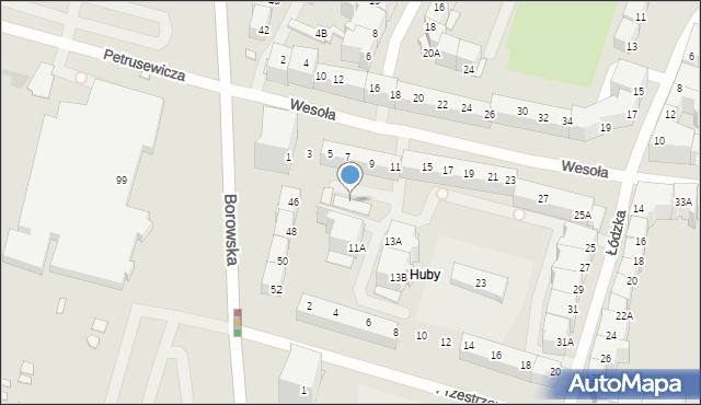 Wrocław, Wesoła, 11e, mapa Wrocławia