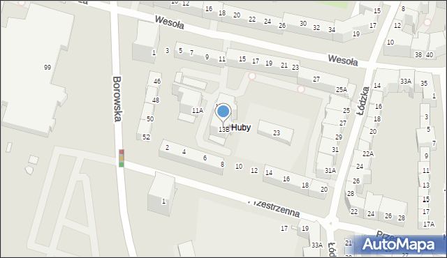 Wrocław, Wesoła, 13B, mapa Wrocławia