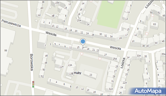 Wrocław, Wesoła, 17, mapa Wrocławia