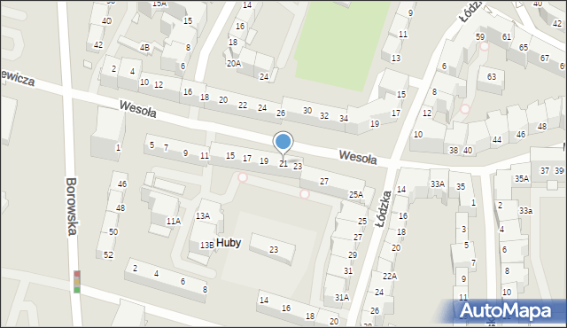 Wrocław, Wesoła, 21, mapa Wrocławia